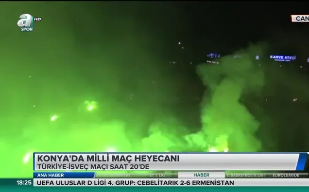 Konya'da milli maç heyecanı