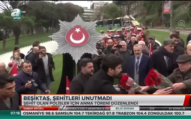 Beşiktaş şehitleri unutmadı
