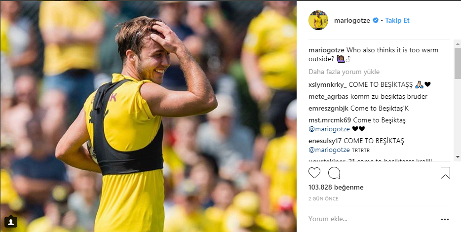 Beşiktaş’ta Mario Götze çılgınlığı!