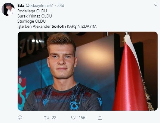 Trabzonspor taraftarından Sörloth paylaÅımları