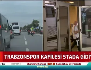 Trabzonspor kafilesi stada hareket etti