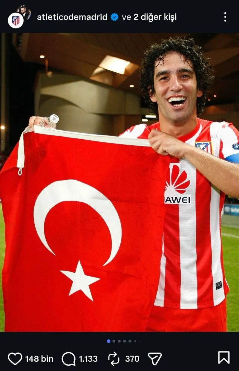 Galatasaray ve Atletico Madrid'den ortak Arda Turan paylaşımı - 1