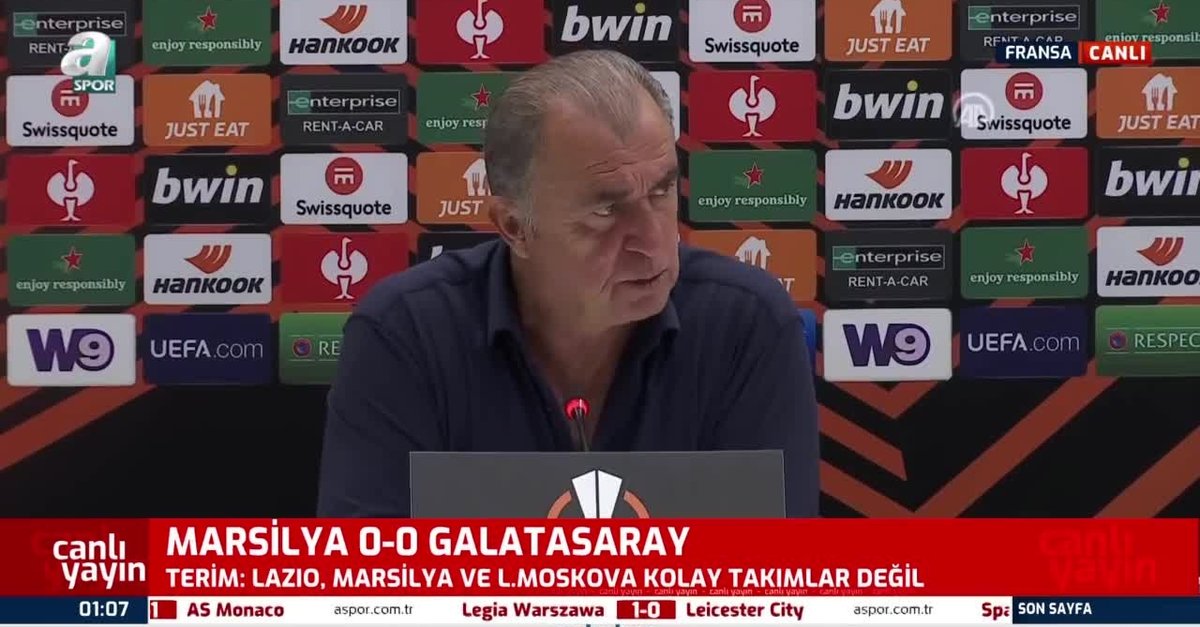 Fatih Terim Marsilya - Galatasaray maçı sonrası konuştu