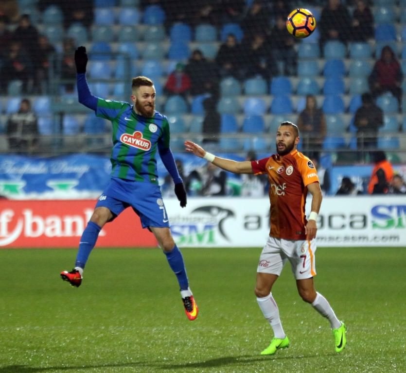 Çaykur Rizespor-Galatasaray karşılaşmasından kareler