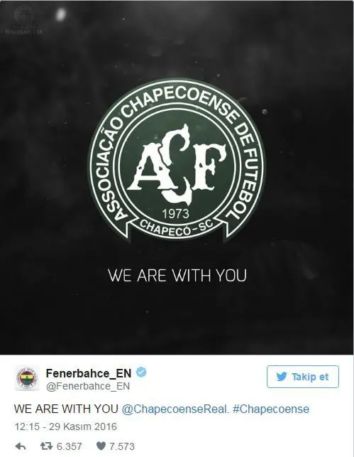 4 büyükler Chapecoense'yi unutmadı - 1