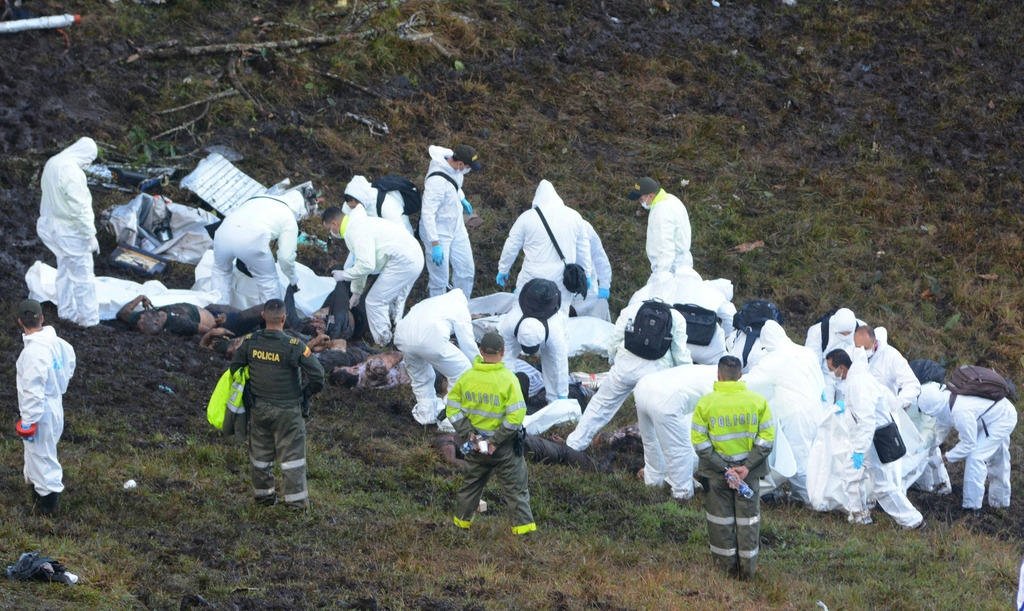 Chapecoense takımının düşen uçağından ilk görüntüler