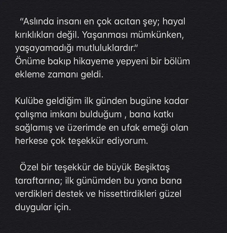 Umut Nayir'den veda paylaşımı - 1