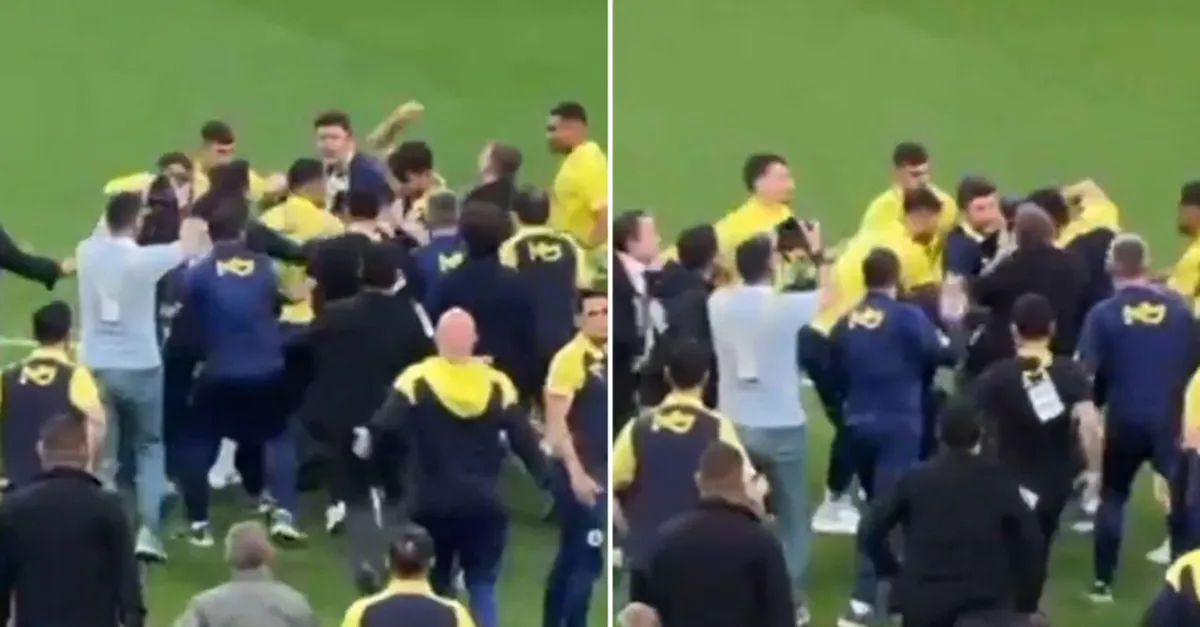 Derbinin ardından skandal görüntüler!