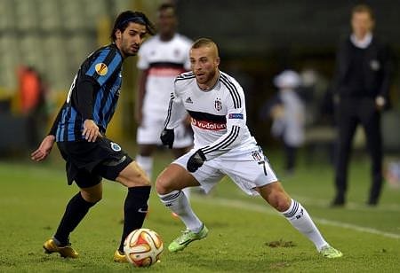 C.Brugge-Beşiktaş maçından kareler