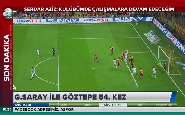 Galatasaray ile Göztepe 54. kez