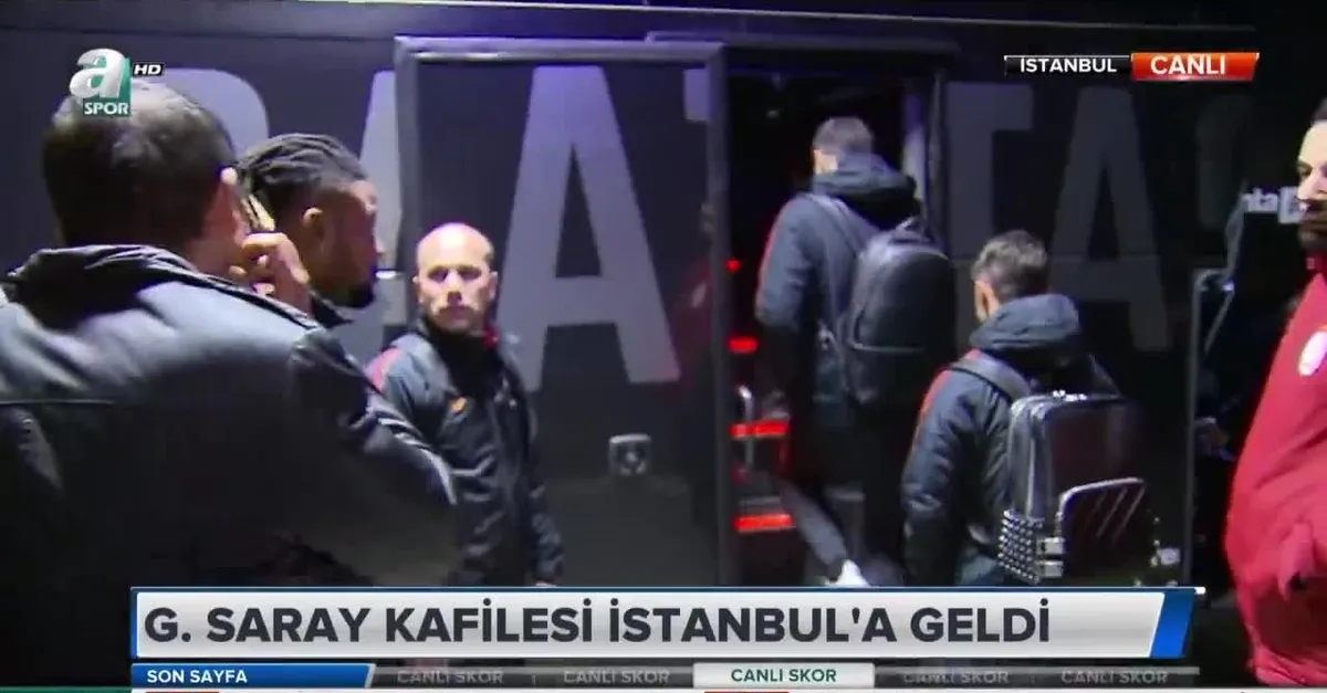 Galatasaray kafilesi İstanbul'da