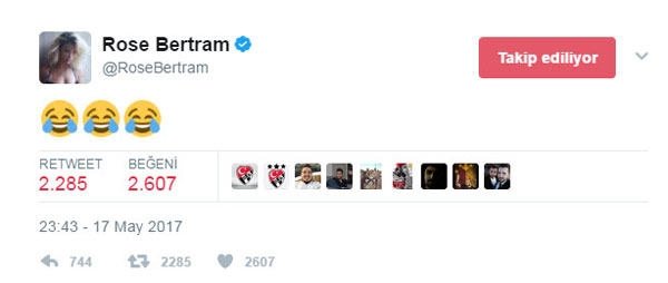 Van der Wiel’in sevgilisi Rose Bertram’dan ortalığı karıştıran tweet!