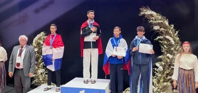 Tekvandoda Görkem Polat'tan altın madalya!