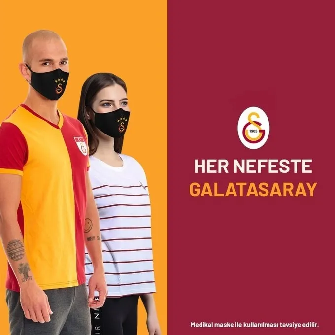 Barcelona'dan sonra Galatasaray da corona virüsüne karşı maske satışı başlattı - 1
