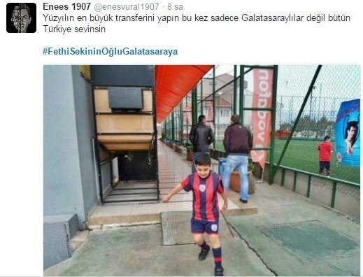 Galatasaray, Fethi Sekin’in oğlu için söz verdi