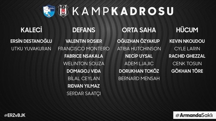 son dakika besiktas in bb erzurumspor
