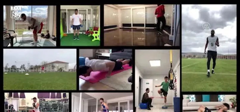 Sivassporlu futbolcular evinde çalışıyor