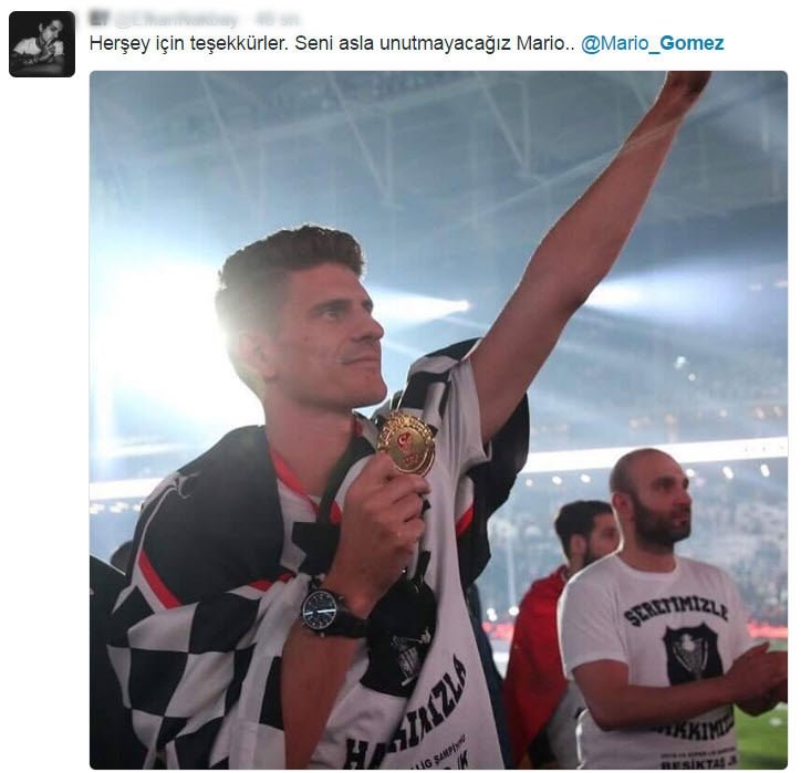 Mario Gomez’in ayrılışı sosyal medyayı salladı