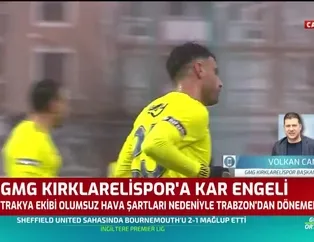 GMG Kırklarelispor'a kar engeli