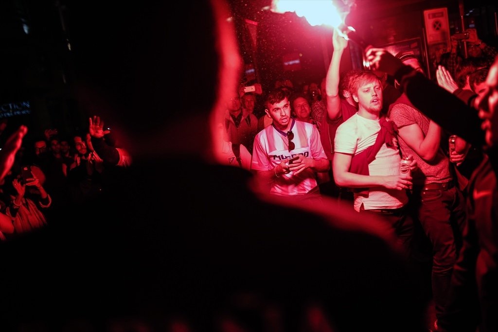 Atletico Madrid taraftarının final sevinci