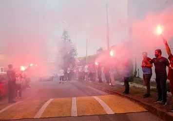 Trabzonspor'a coşkulu uğurlama