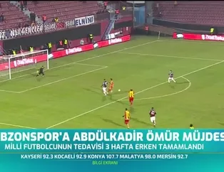Trabzonspor'da Abdülkadir Ömür müjdesi