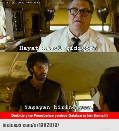 Derbi öncesi için yapılan 20 caps: 20 Kasım