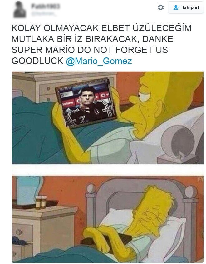 Mario Gomez’in ayrılışı sosyal medyayı salladı