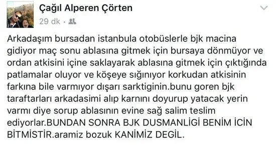 Beşiktaş ve Bursaspor taraftarından birlik mesajı - 1