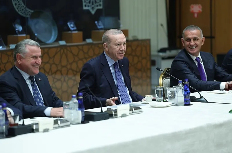 Başkan Recep Tayyip Erdoğan, Süper Lig'e yükselen kulüpleri kabul etti - 1