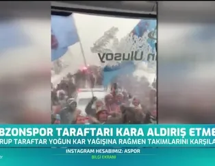 Trabzonspor taraftarı kara aldırış etmedi