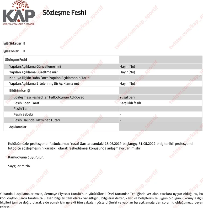 TRABZONSPOR TRANSFER HABERLERİ - Fırtına'dan ayrılan Yusuf Sarı Çaykur Rizespor'a imzayı attı! - 1
