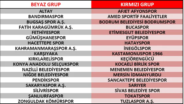 TFF 2 ve 3. Lig'de gruplar belirlendi - 1