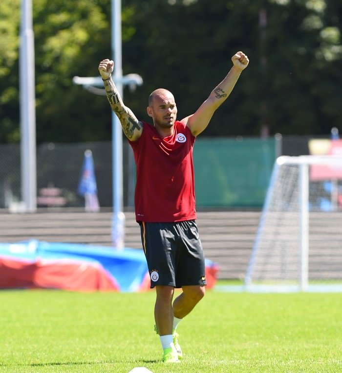 Galatasaray antrenmandan ilginç kareler
