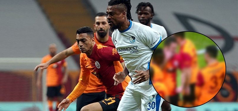 Son dakika spor haberi: Mohamed Galatasaray - BB Erzurumspor maçındaki golünün ardından Arda Turan ile böyle sevindi