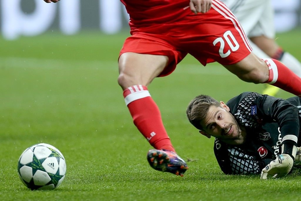 Beşiktaş-Benfica mücadelesinden kareler