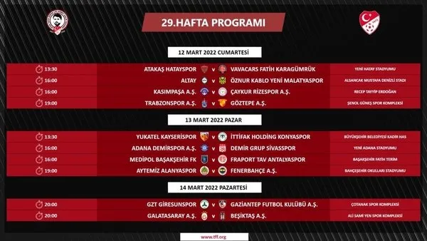 Süper Lig'de 27, 28, 29 ve 30. hafta programları açıklandı! - 3
