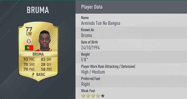 FIFA 17’nin en hızlı oyuncuları