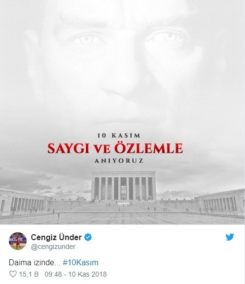 Spor Camiasından 10 Kasım Mesajları