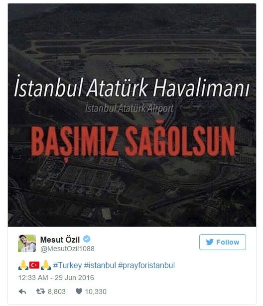 Spor dünyası teröre tepkisiz kalmadı!