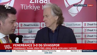 Fenerbahçe Teknik Direktörü Jorge Jesus Sivasspor maçı sonrası A Spor'a konuştu! Sözleşme yenileyecek mi?