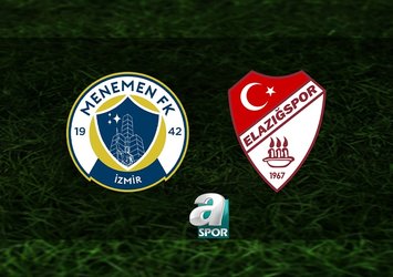 Menemenspor - Elazığspor maçı yayın bilgisi!