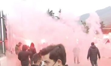 Beşiktaş taraftarından takıma destek!