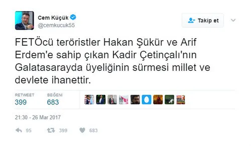 "Çetinçalı neden hala atılmadı?" - 1