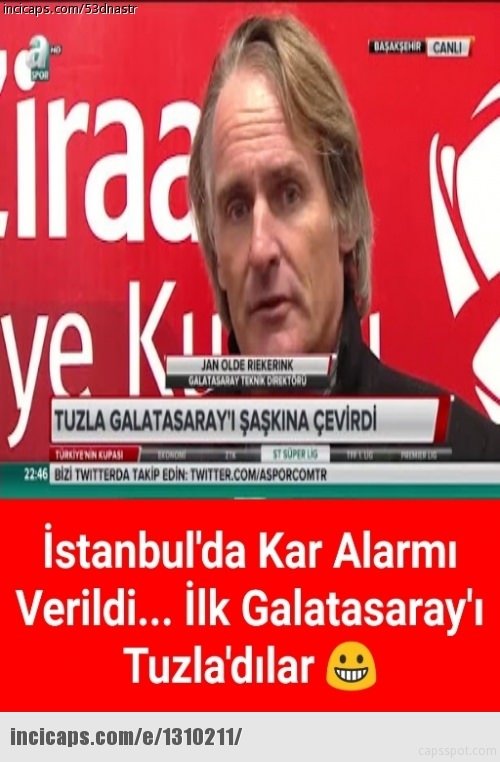 Tuzlaspor - Galatasaray maçı capsleri