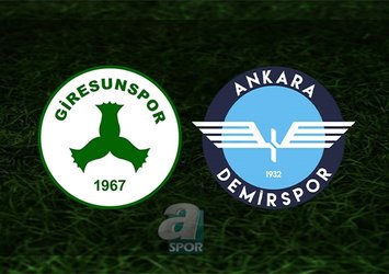 Giresunspor - Ankara Demirspor maçı saat kaçta? Hangi kanalda?