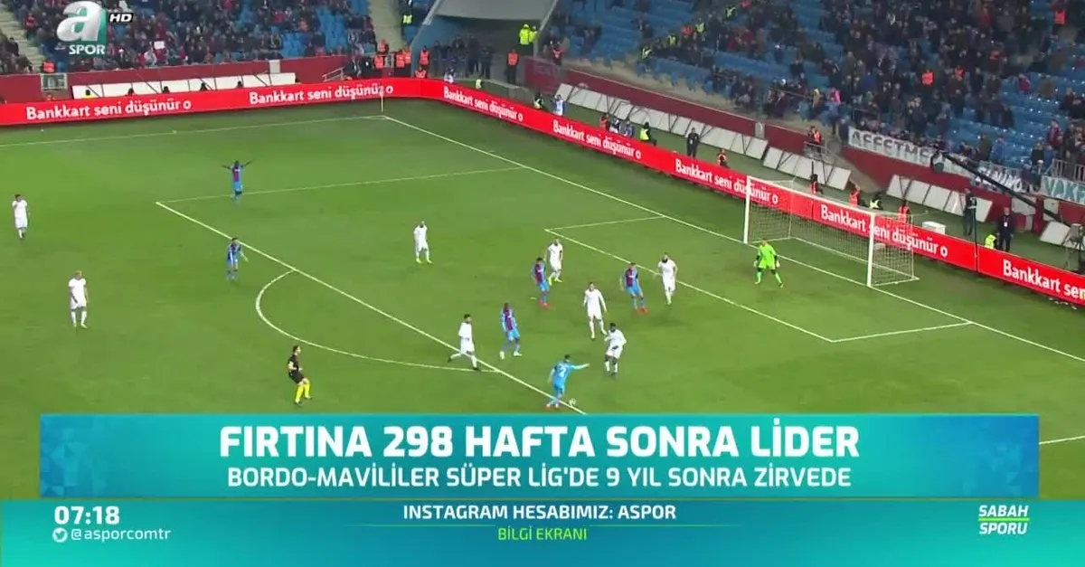 Fırtına 298 hafta sonra lider