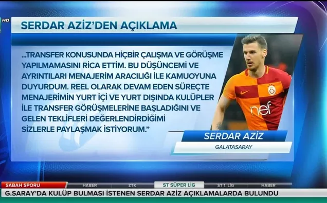 Serdar Aziz'den açıklama geldi