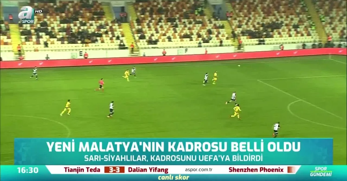 Malatyaspor'un UEFA kadrosu belli oldu