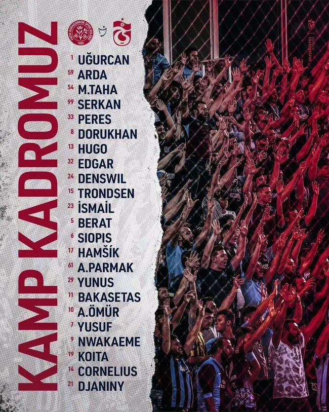 TRABZONSPOR HABERLERİ - Fırtına'nın Fatih Karagümrük maçı kamp kadrosu belli oldu! Bakasetas ve Hamsik... - 1